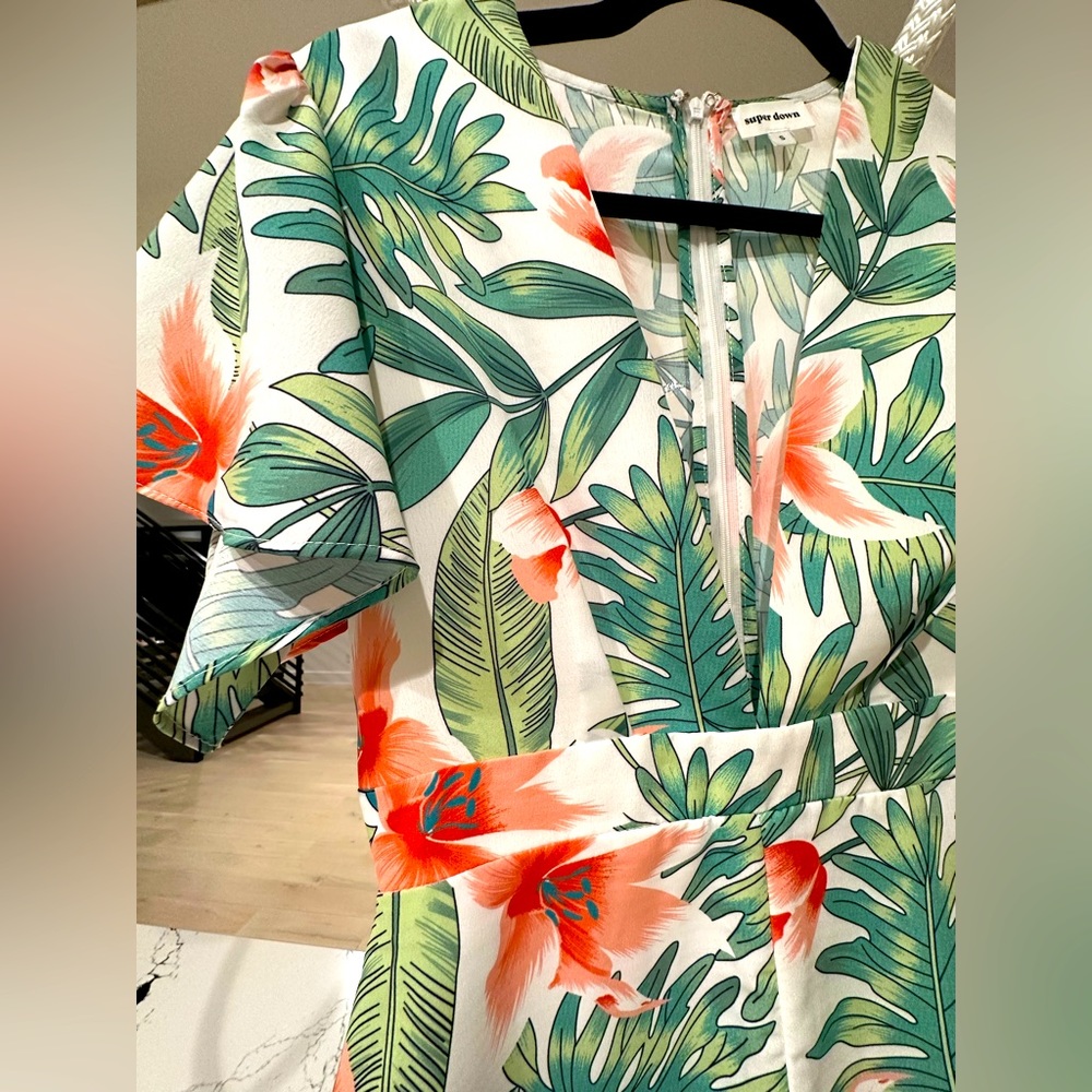 Superdown Karlie Flutter Romper - White/Red/Blood… - image 4